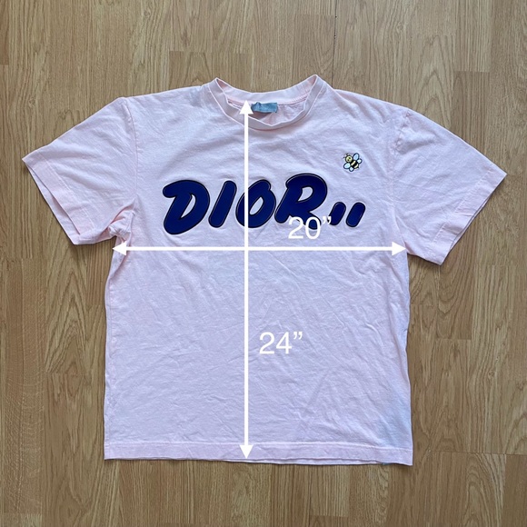 Christian Dior X KAWS Graphic Tee Pink T-Shirt Kim Jones L - Picture 8 of 9